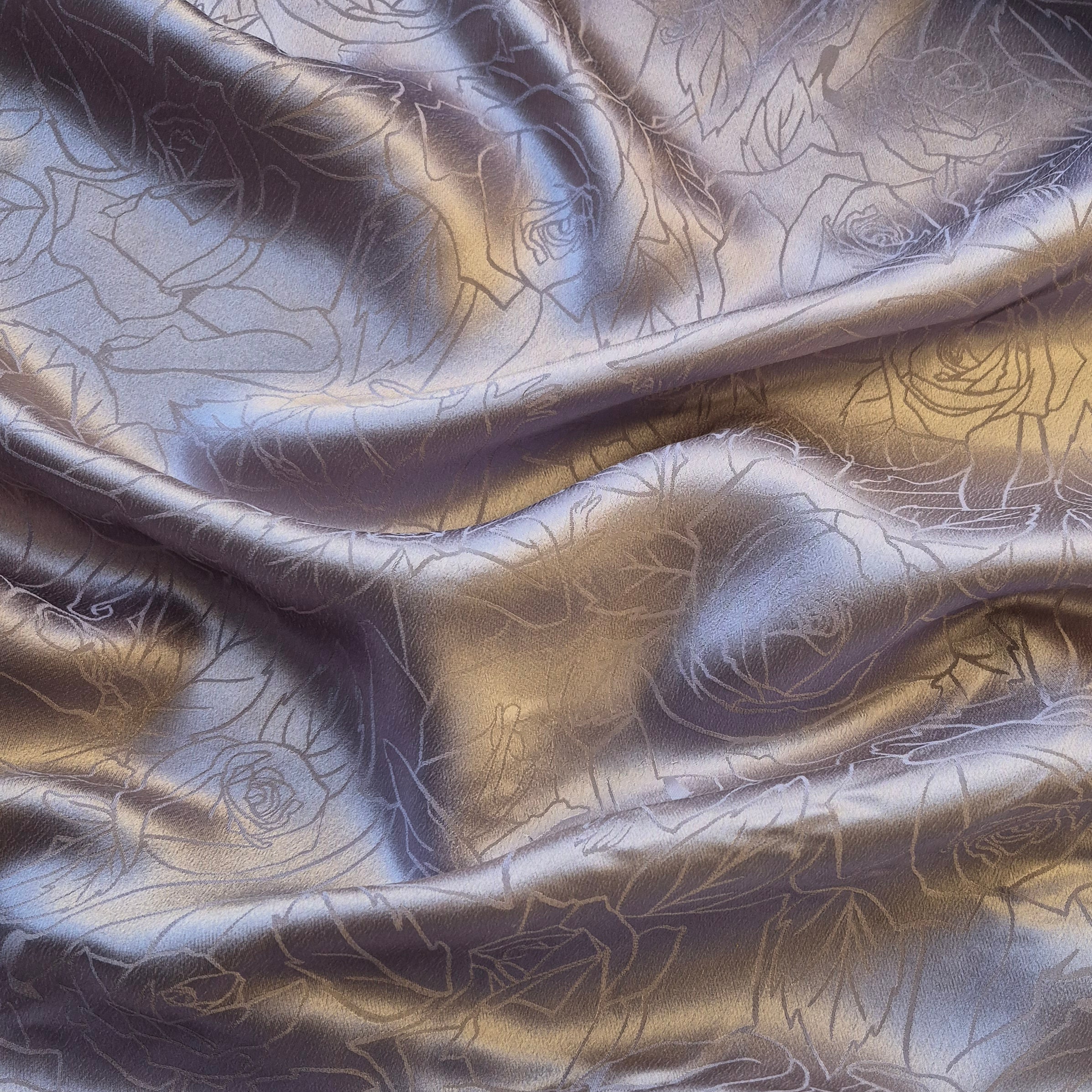 Pure Silk Jacquard Satin Fabric 51" Wide Sold By Metre - Image 12