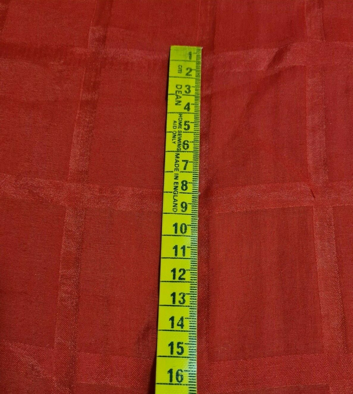 RED COLOUR CHECKED THIN VISCOSE NYLON MIX FABRIC - SOLD BY THE METRE - Image 5