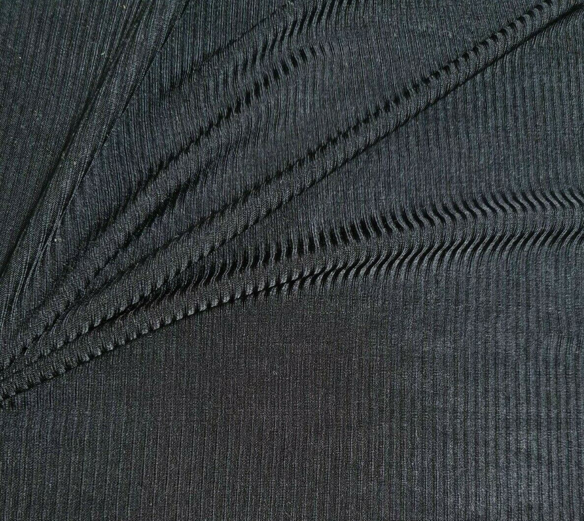 RIB JERSEY LYCRA FABRIC BLACK AND ORANGE COLOURS - SOLD BY THE METRE - Image 4