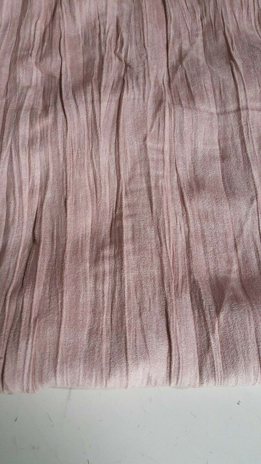 ROSE PINK CRINKLED VELOUR FABRIC - SOLD BY THE METER - Image 8