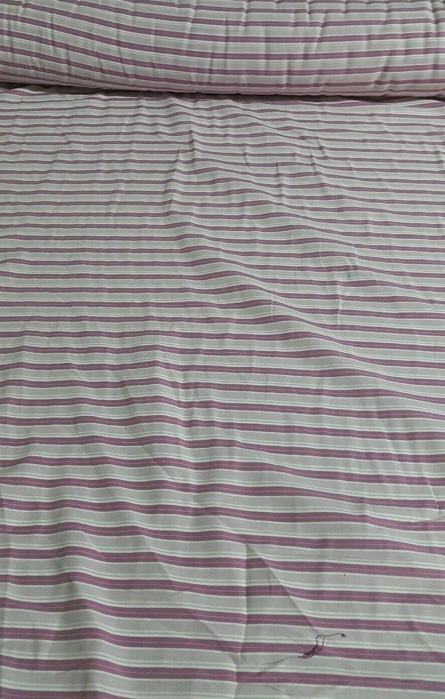 ROSE PINK WHITE STRIPED SHIRT FABRIC-SOLD BY THE METRE - Image 5