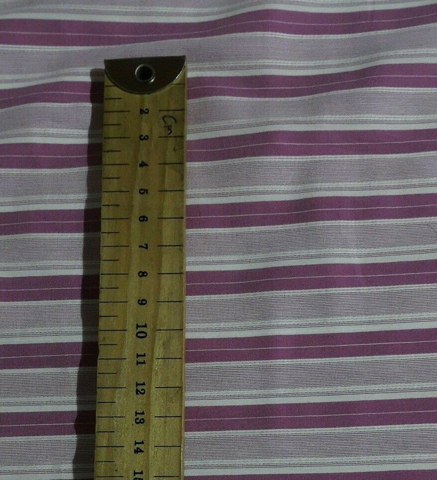 ROSE PINK WHITE STRIPED SHIRT FABRIC-SOLD BY THE METRE - Image 8