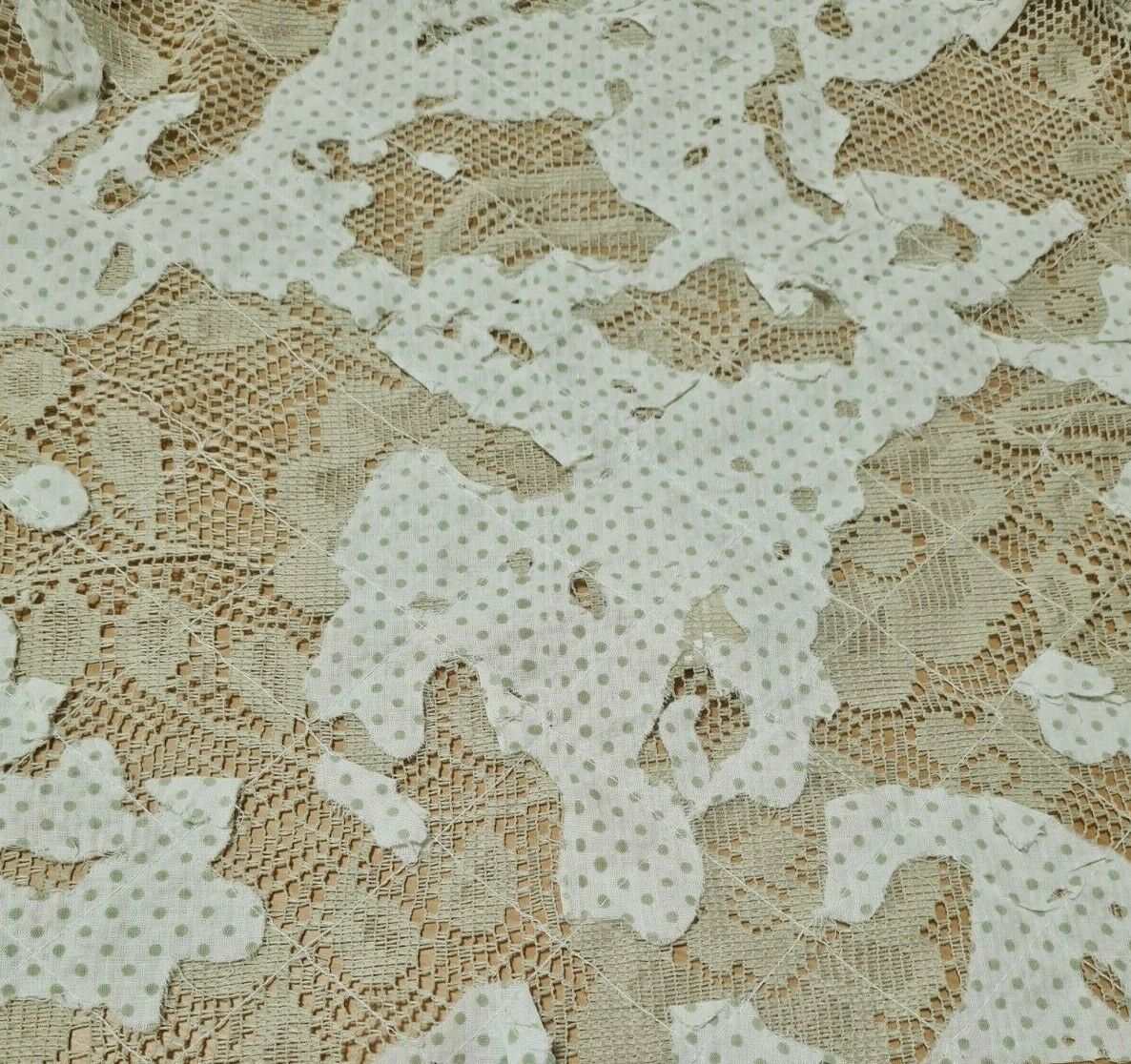 SEWED LACE FABRIC COTTON PIECE- SOLD BY THE METRE - Image 5