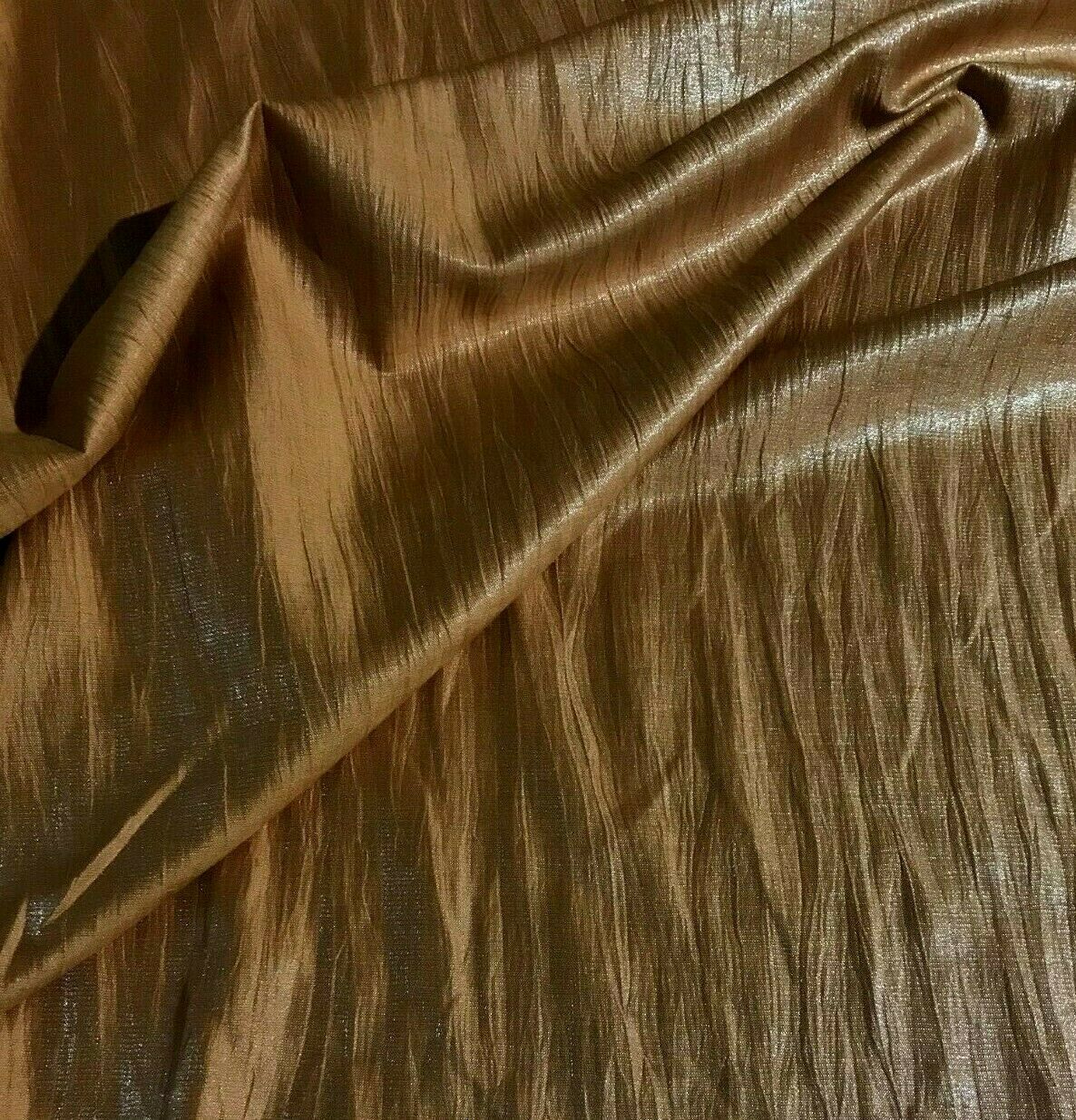 SHINY AND CRINKLED EFECT VISCOSE NYLON MIX DRESS MAKING FABRIC - SOLD BY METRE - Image 4