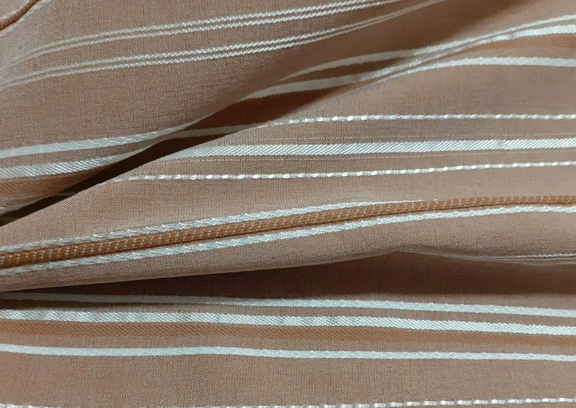 SHINY STRIPPED MOCHA COLOUR STRETCH SHIRT FABRIC- SOLD BY THE METRE - Image 3
