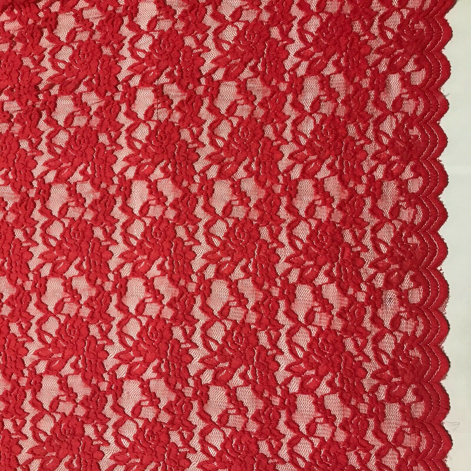 Soft Lace Fabric Floral 55" Wide 4 Way Stretch 3 Colours Sold By The Metre - Image 2