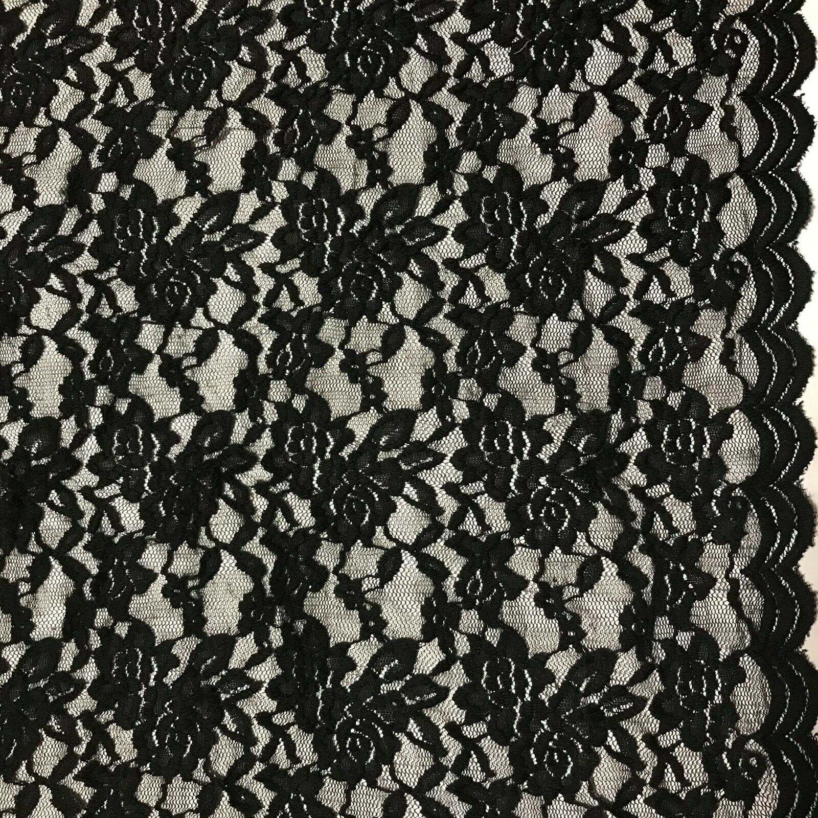Soft Lace Fabric Floral 55" Wide 4 Way Stretch 3 Colours Sold By The Metre - Image 5
