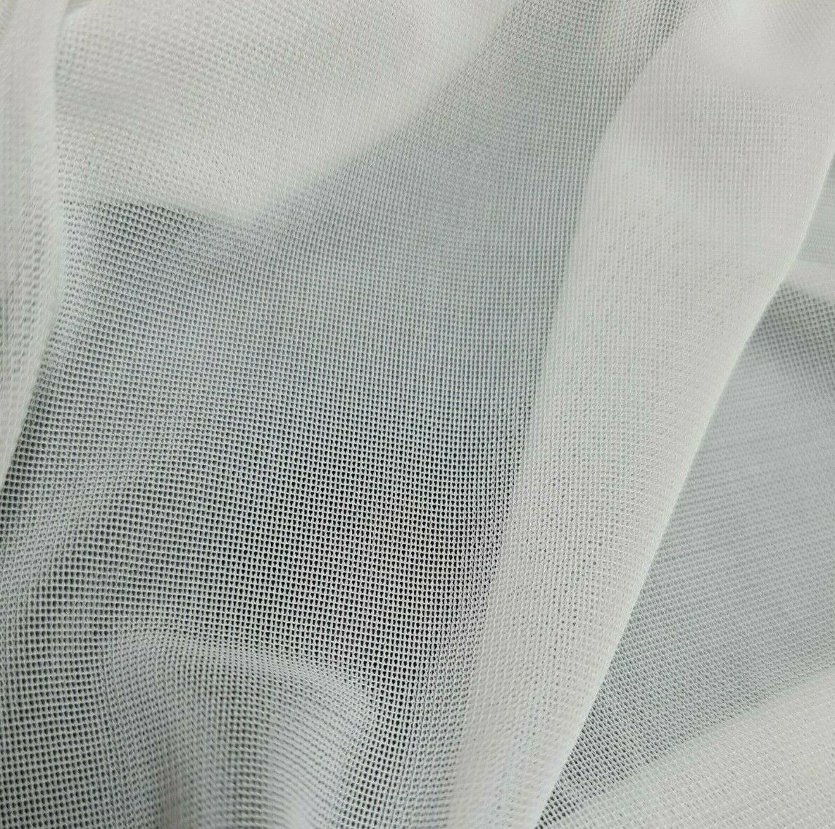 Soft Mesh Lining Fabric White Colour 2 Way Stretch Lightweight - Image 3