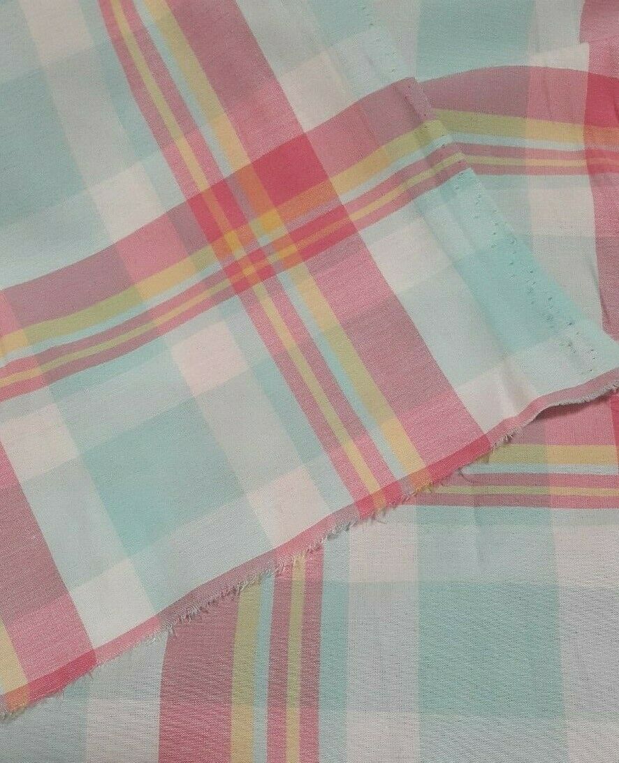 STRETCH CHECKED POLYCOTTON SHIRT FABRIC - SOLD BY THE METRE - Image 3