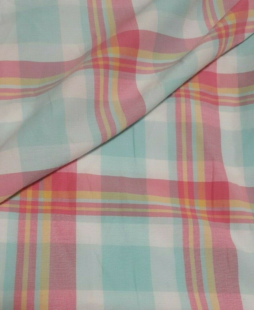 STRETCH CHECKED POLYCOTTON SHIRT FABRIC - SOLD BY THE METRE - Image 5