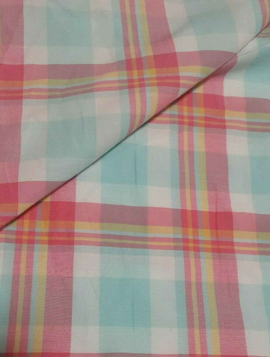 STRETCH CHECKED POLYCOTTON SHIRT FABRIC - SOLD BY THE METRE - Image 6