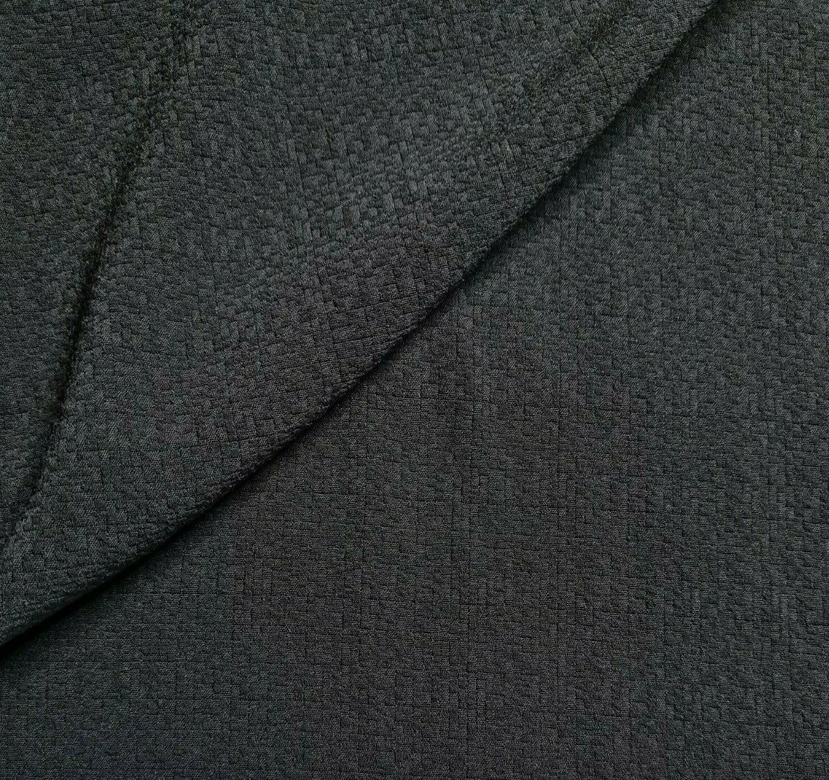 Stretch Jacquard Fabric Black And Off White Colours Drape 55" - Image 12