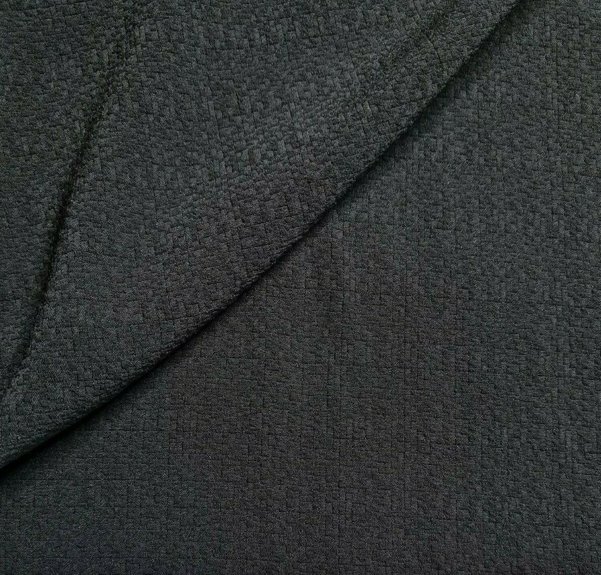 Stretch Jacquard Fabric Black And Off White Colours Drape 55" - Image 13