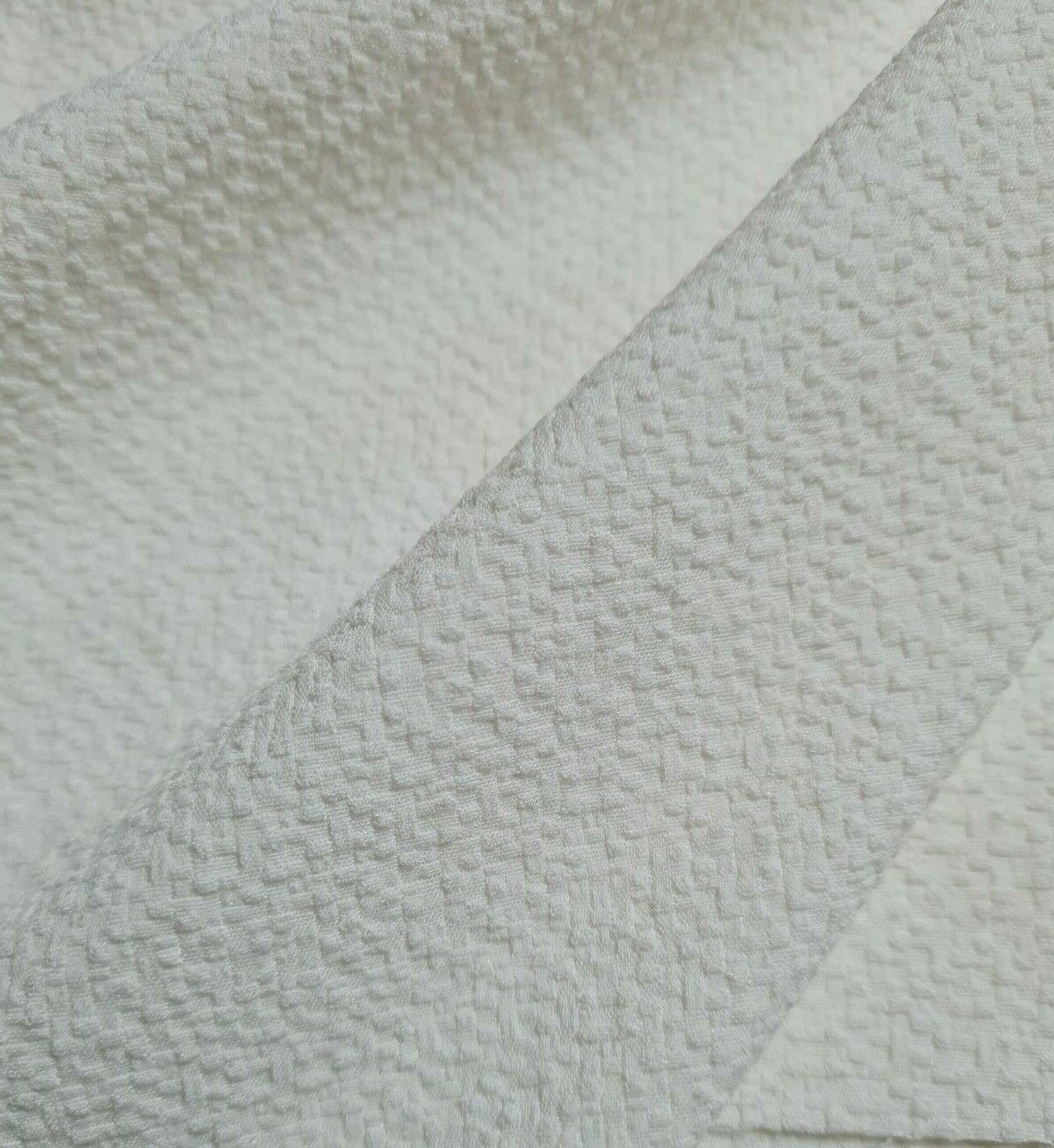 Stretch Jacquard Fabric Black And Off White Colours Drape 55" - Image 4