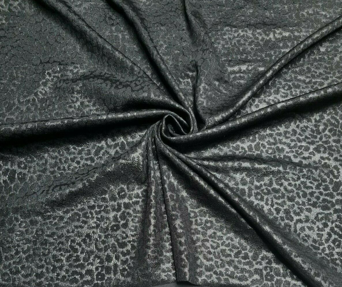 Stretch Jersey Fabric Shiny Animal Printed 53" Sold By Metre - Image 2