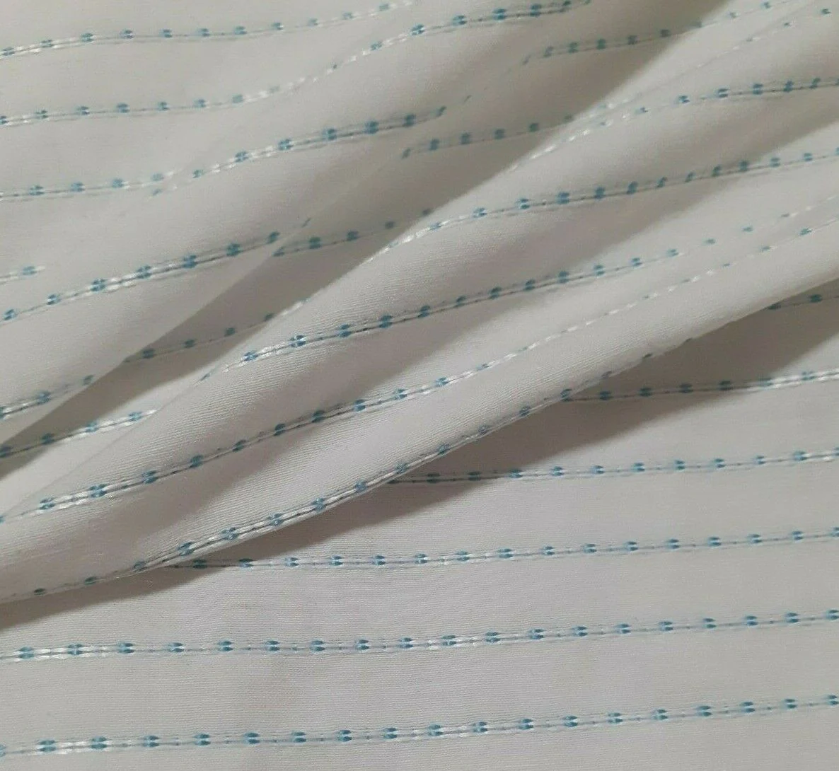 STRETCH SHIRT FABRIC AND WHITE STRIPED - SOLD BY THE METRE - Image 3