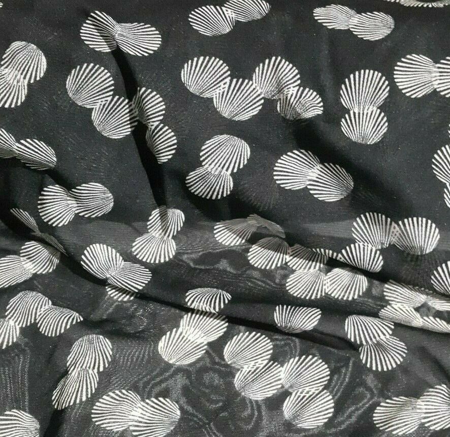 STRETCH TULLE FABRIC SHELL PRINTED -SOLD BY THE METER - Image 4