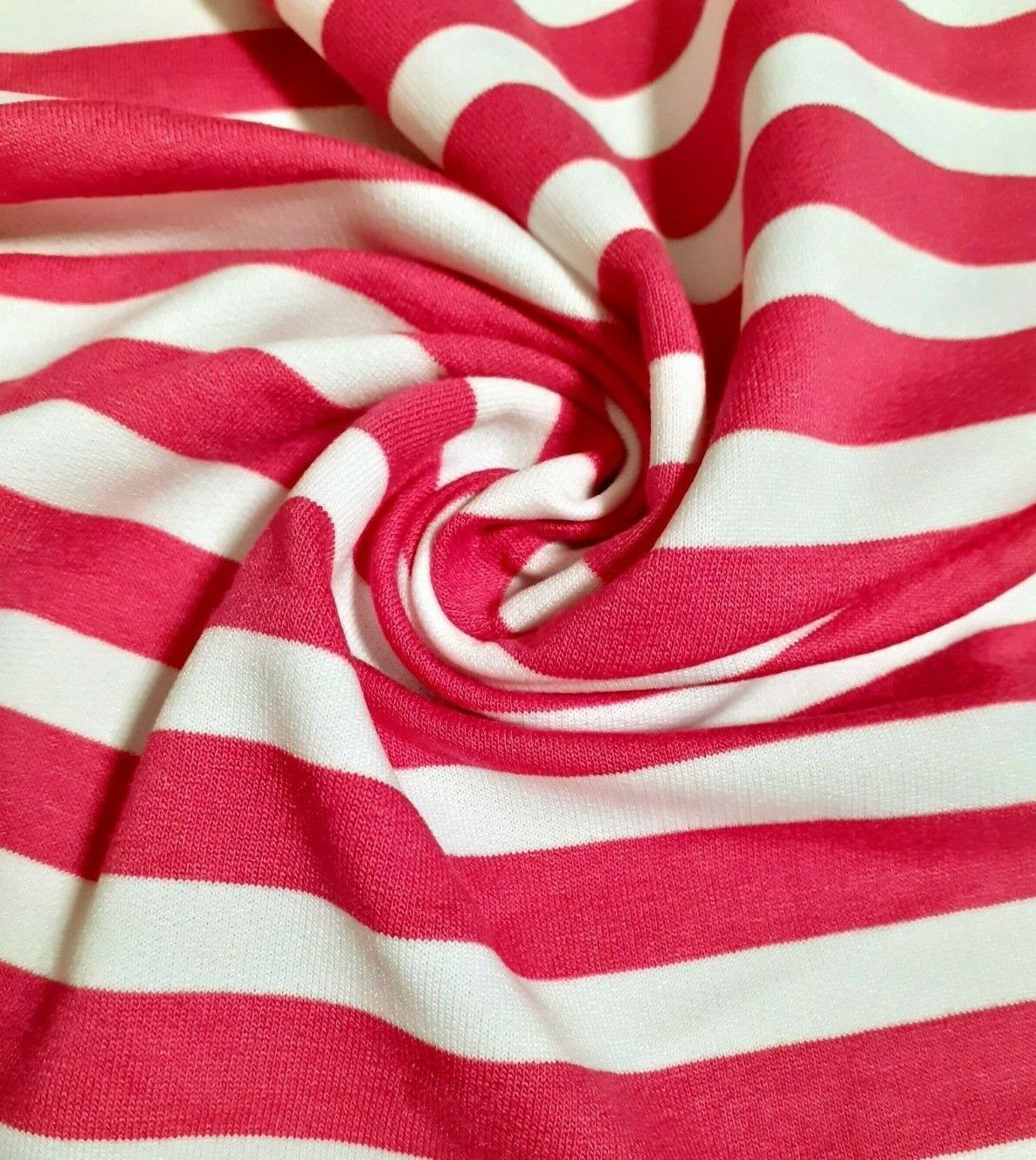 STRIPED STRETCH T-SHIRT JERSEY FABRIC - SOLD BY THE METRE A1-140 - Image 3
