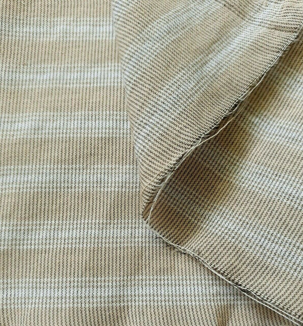 STRIPED THIN POLYCOTTON FABRIC - SOLD BY THE METRE - Image 4