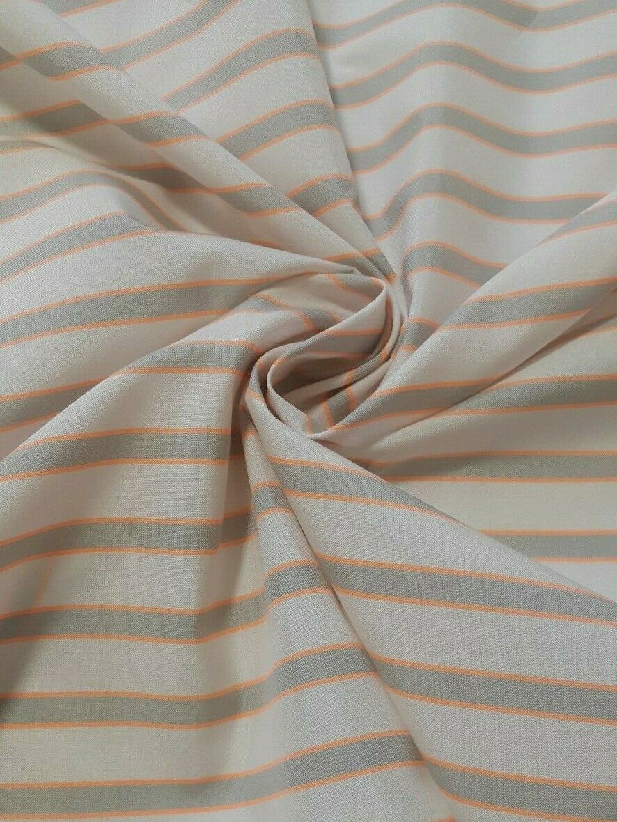 STRIPED THIN POLYESTER FABRIC - SOLD BY THE METRE - Image 2