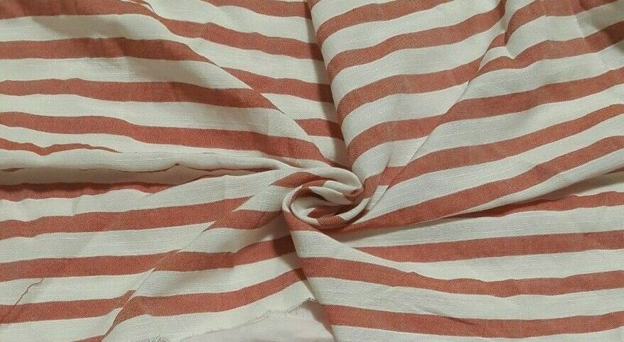 STRIPED THIN VISCOSE / POLYESTER FABRIC - SOLD BY THE METRE - Image 3