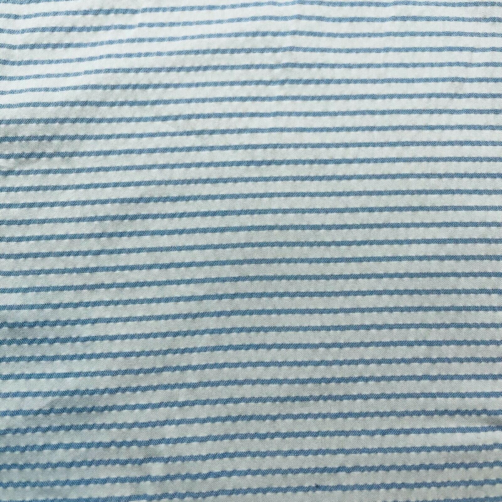 Striped Viscose Polyester Fabric Thin Wavy Effect Blue And White Colours 55" - Image 7