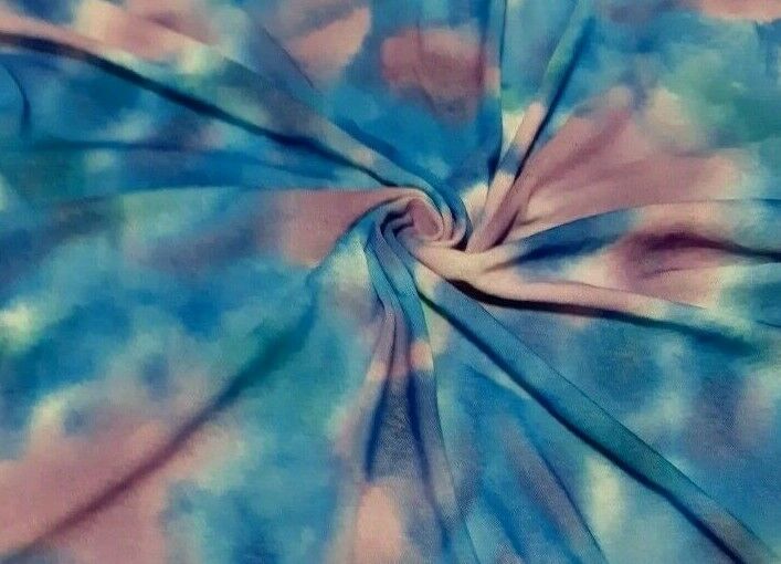 TULLE LACE FABRIC PRINTED STRETCH - SOLD BY THE METRE - Image 3