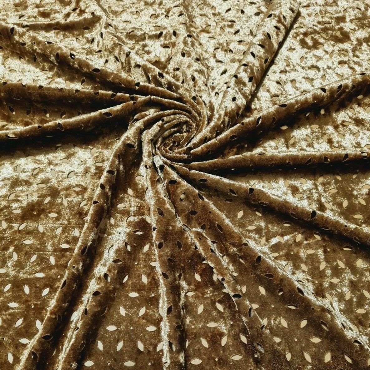 VELVET JERSEY FABRIC PERFORARED STRETCH PLUSH - SOLD BY THE METRE - Image 5