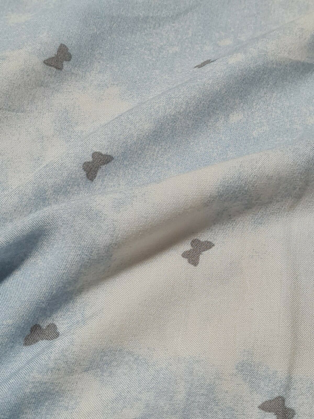 VISCOSE FABRIC BUTTERFLY AND CLOUD PRINTED - SOLD BY THE METRE - Image 3