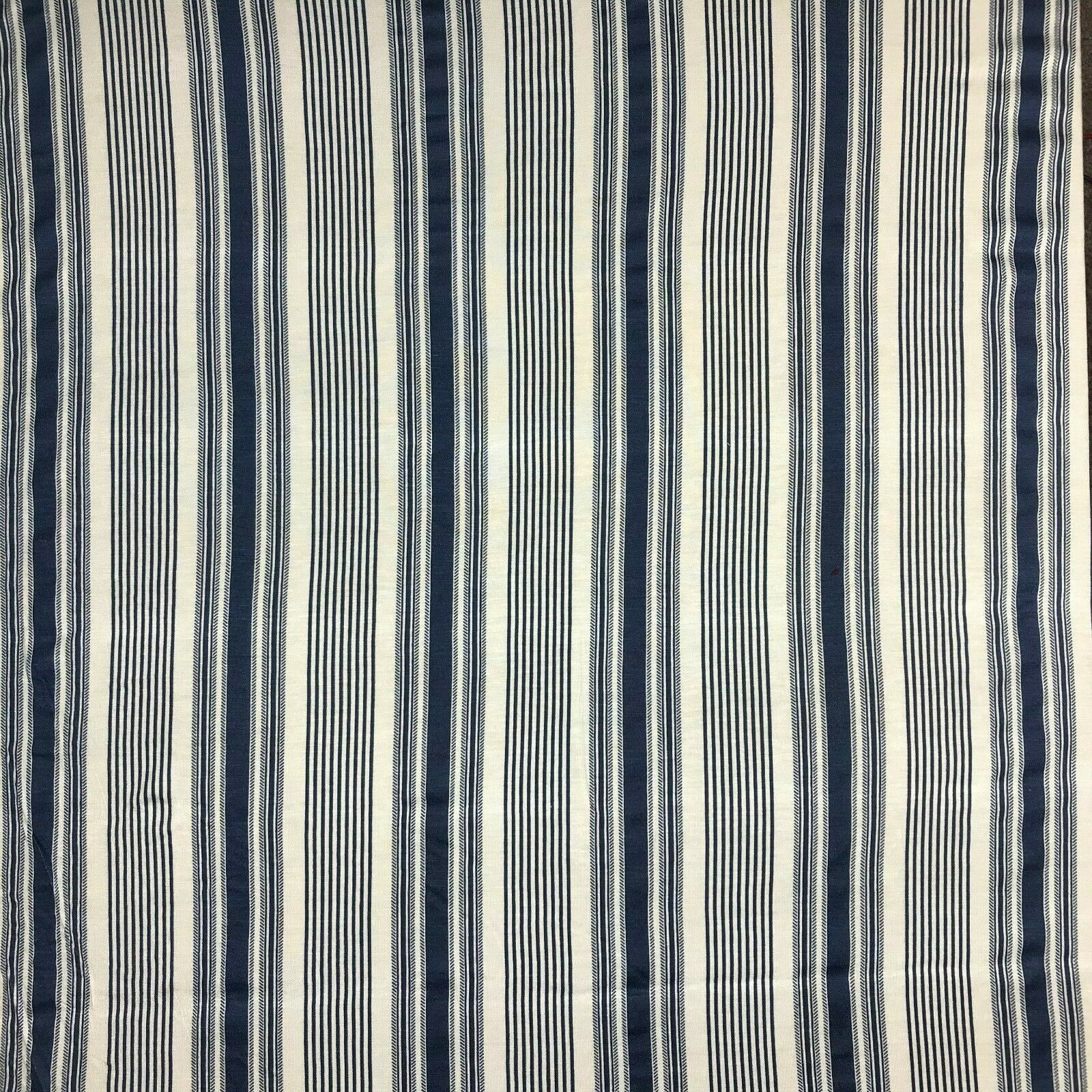 Viscose Jersey Fabric Navy And Off White Striped 55" Wide Sold By The Metre A1-142 - Image 3