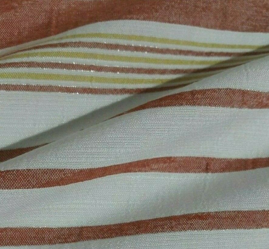 Viscose Polyester Fabric Striped Lurex Ecru 55" Wide - Image 3