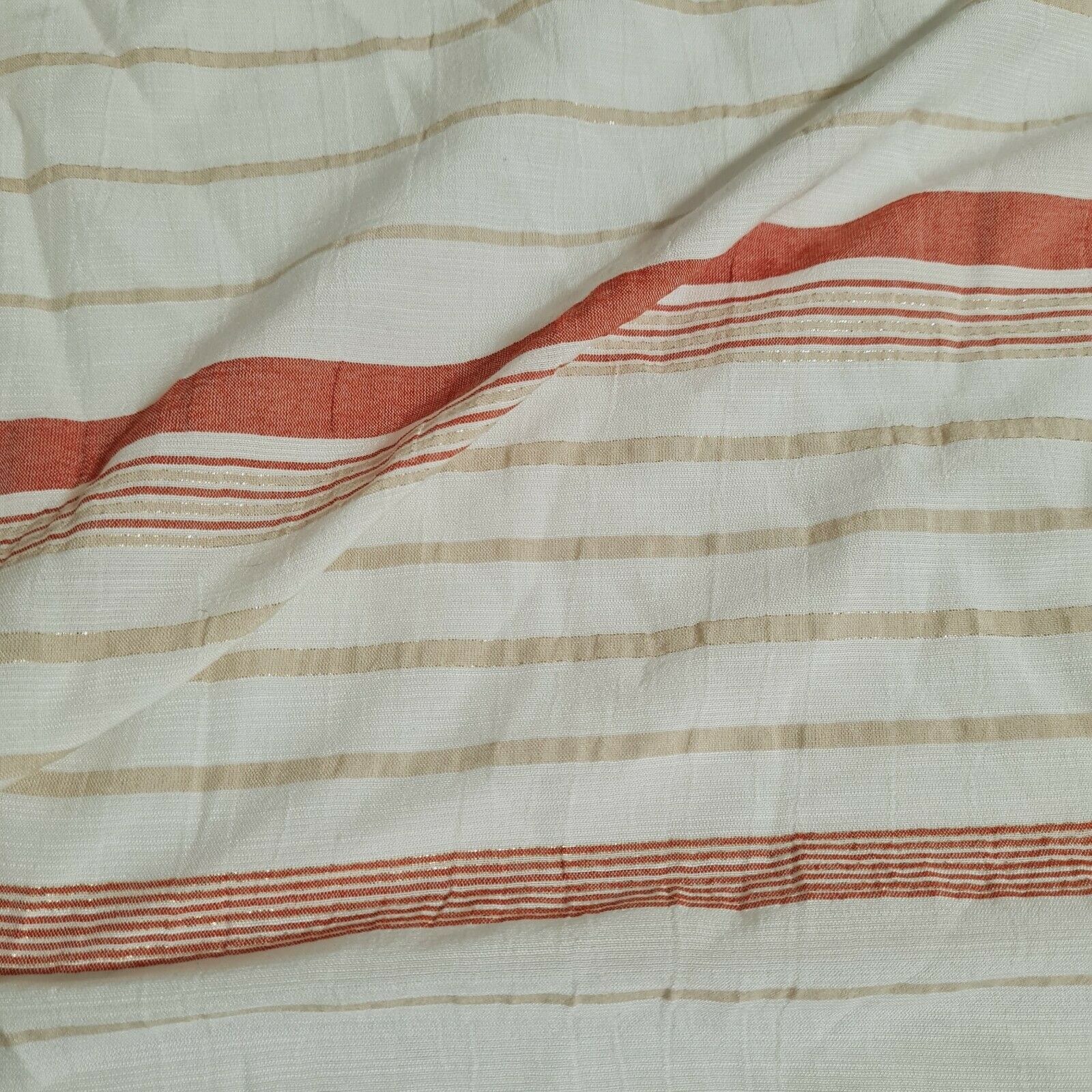 Viscose Polyester Fabric Striped Lurex Ecru 55" Wide - Image 7