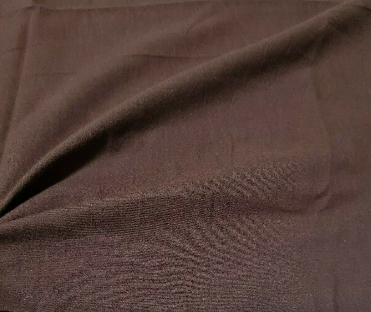 VOILE COTTON FABRIC BROWN COLOUR - SOLD BY THE METRE - Image 3