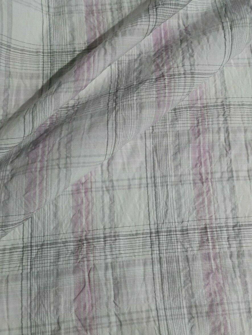 WAVY EFFECT CHECKED SHIRT FABRIC - SOLD BY THE METRE - Image 7