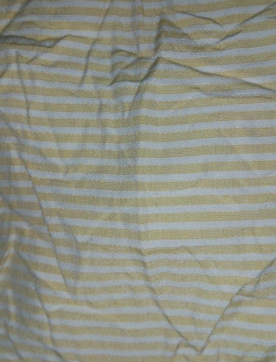 WHITE AND YELLOW STRIPED WRINKLED EFFECT POLYCOTTON FABRIC-SOLD BY THE METER - Image 8