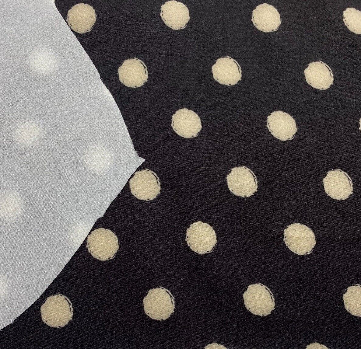 Woven Dressmaking Fabric Spotted 2 Way Stretch 55" Wide - Image 3